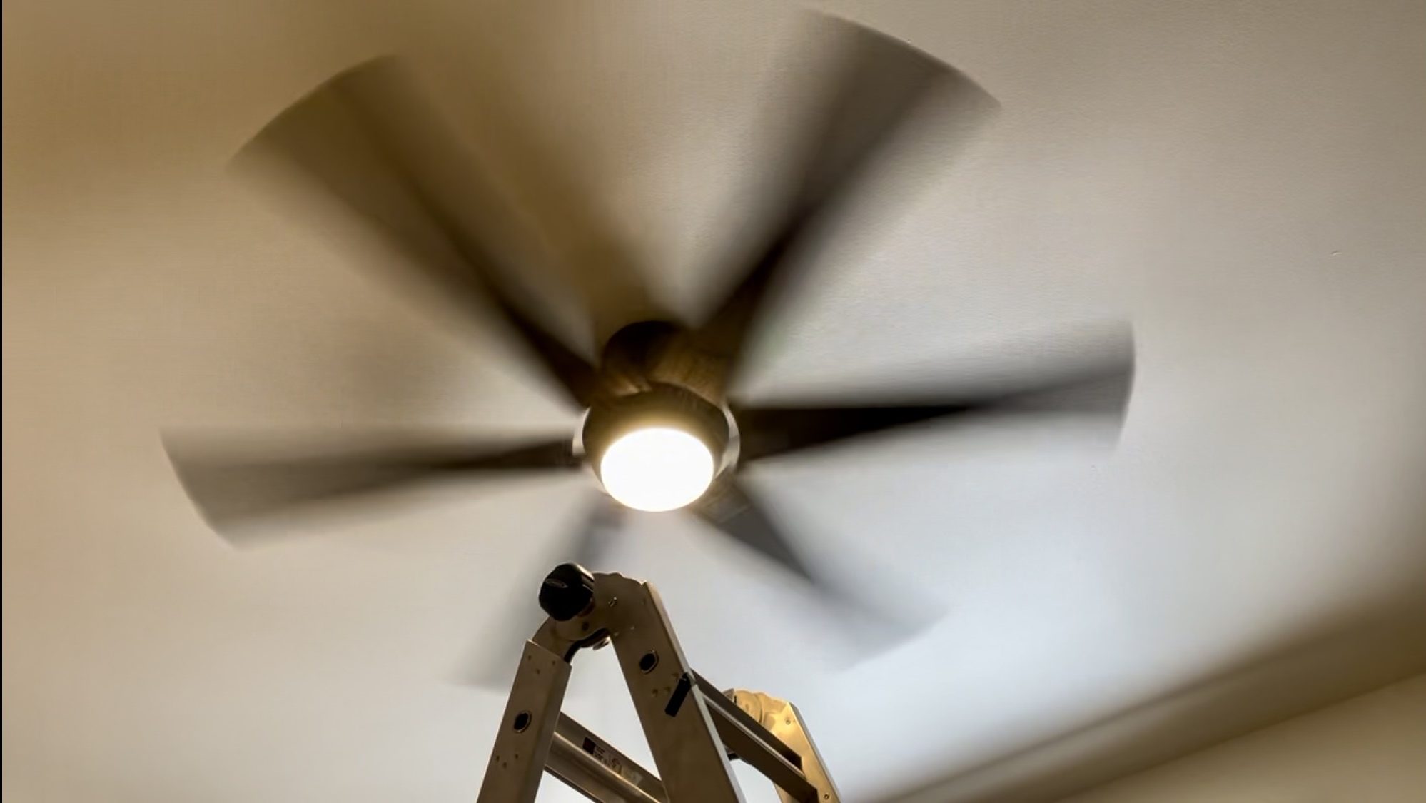 Ceiling fan running